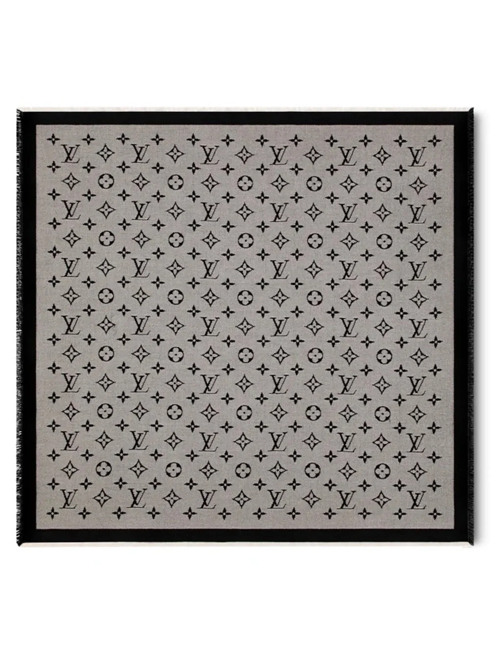 Louis Vuitton Monogram Neo Natte Two-Tone Monogram Scarf in Black